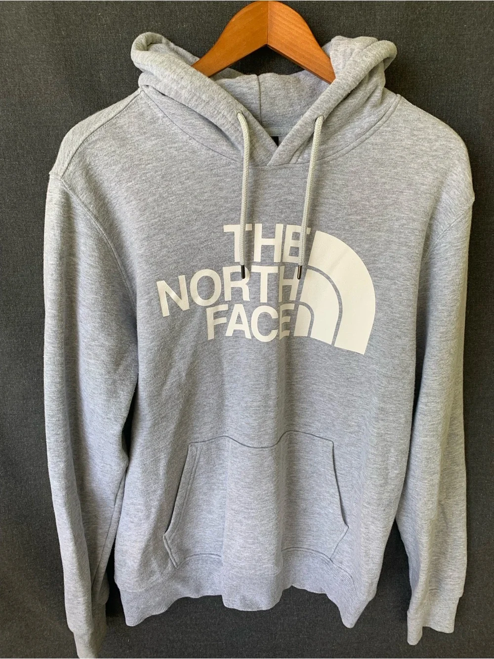 The North Face Men's Grey Logo Hoodie Sweatshirt